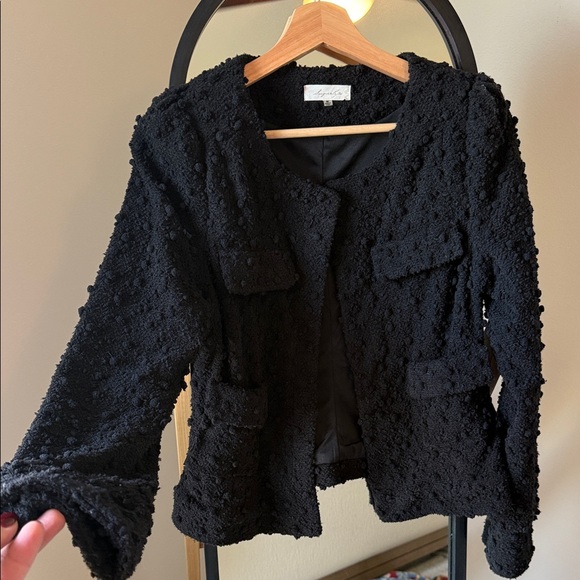 Sugarlips Jackets & Blazers - Women's Black Designer Inspired Boucle jacket